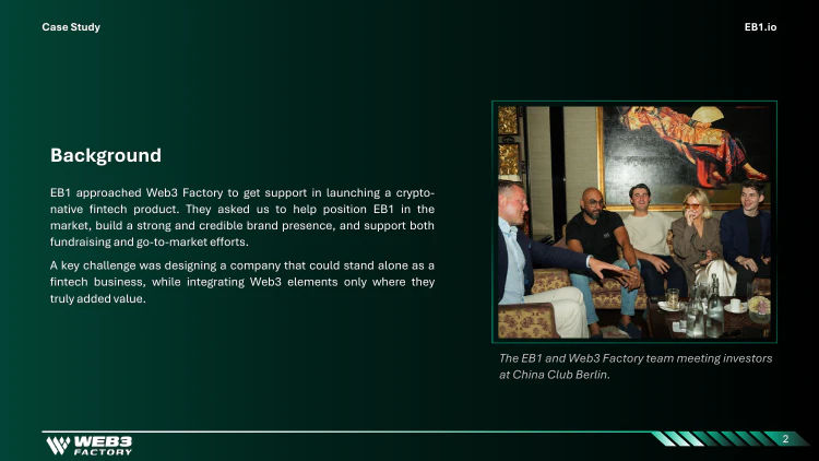 EB1 client background and starting point