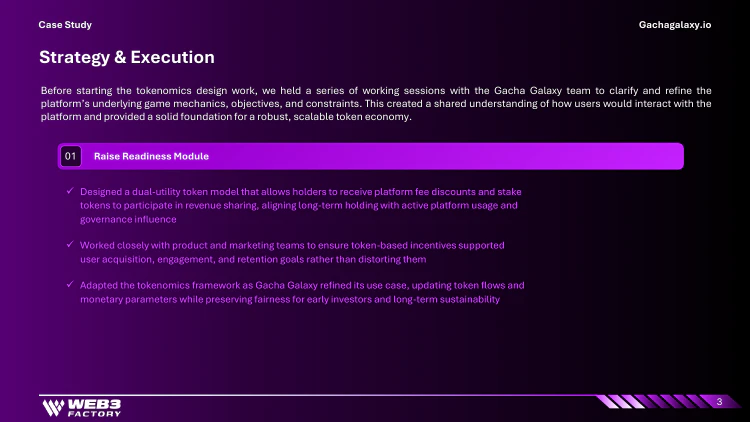 Gacha Galaxy strategy and execution delivered by Web3 Factory